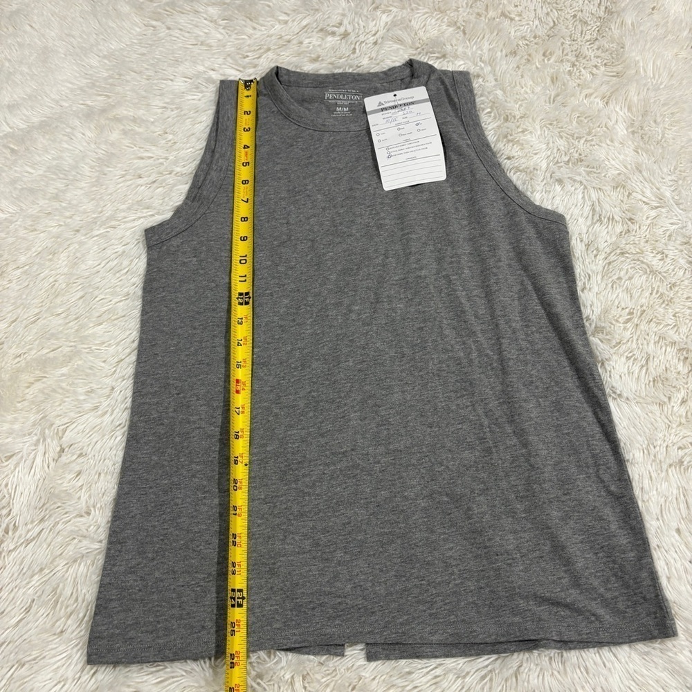 Pendleton Woman’s Cotton Split Back Gray Sleevele… - image 4